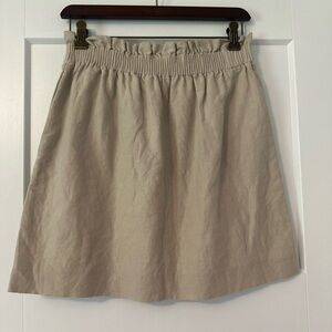 J Crew Paperbag Linen Skirt